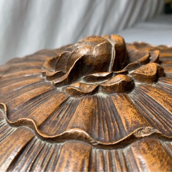 VINTAGE BARRICINI Candies CHOCOLATE CANDY GIFT BOX SYROCCO Wood Rose Flower Old - Picture 3 of 13